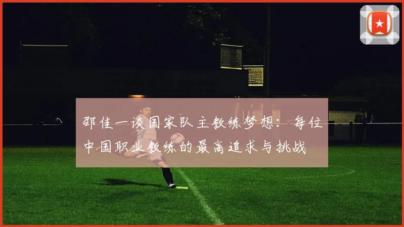 邵佳一谈国家队主教练梦想：每位中国职业教练的最高追求与挑战